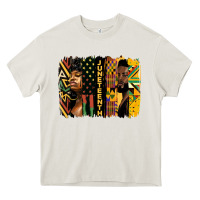 Cream juneteenth brush stroke Heavy Core Tee - HRA Design Shop