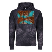 Cloud Black turquoise glitter leopard background Vintage Hoodie - AdoDesignShop