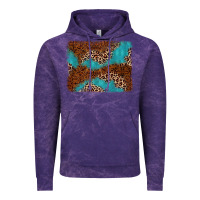 Cloud Purple turquoise glitter leopard background Vintage Hoodie - AdoDesignShop