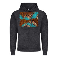 Vintage Black turquoise glitter leopard background Vintage Hoodie - AdoDesignShop