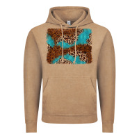 Vintage Coffee turquoise glitter leopard background Vintage Hoodie - AdoDesignShop