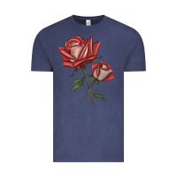 Vintage Denim love rose grandiflora rose Vintage Tee - LillyAllenDesigns