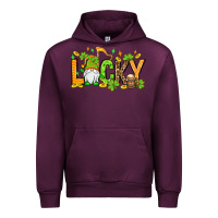 Mauve Wine St. Patrick's Lucky gnome Urban Hoodie - OliviaCreatesArt