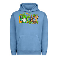 Pigment Pebble Blue St. Patrick's Lucky gnome Urban Hoodie - OliviaCreatesArt