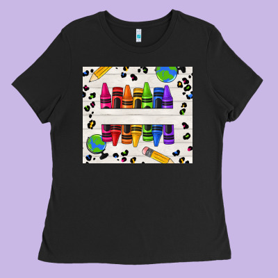 Personalized Crayons Ladies Tee Designed By Texasbilliewilder