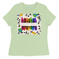 Matcha Personalized Crayons Ladies Tee - texasbilliewilder
