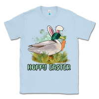 Dusty Blue hoppy easter duck hunting Classic Tee - MaliasSmallBusiness