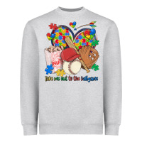 Heather Grey take me out to the ballgame  autism baseball Heavyweight Sweatshirt - MaliasSmallBusiness
