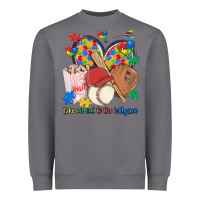 Storm take me out to the ballgame  autism baseball Heavyweight Sweatshirt - MaliasSmallBusiness