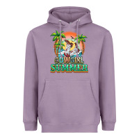 Lavender Cowgirl summer Heavyweight Hoodie - NancyCooperArtShop