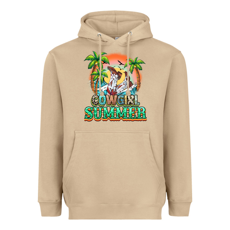 Cowgirl Summer Heavyweight Hoodie by NancyCooperArtShop | Teevron