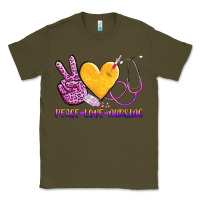 Army Green peace love nursing Classic Tee - AdoDesignShop