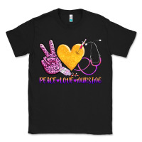 Black peace love nursing Classic Tee - AdoDesignShop