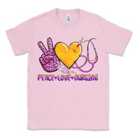 Bubblegum Pink peace love nursing Classic Tee - AdoDesignShop
