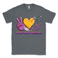 Charcoal Heather peace love nursing Classic Tee - AdoDesignShop