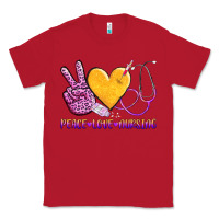 Red peace love nursing Classic Tee - AdoDesignShop