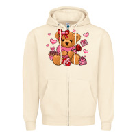 Sandshell valentines day teddy bear Zipper Hoodie - LillyAllenDesigns