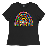 Black autism rainbow Ladies Tee - Zillion Design Studio