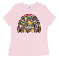 Bubblegum Pink autism rainbow Ladies Tee - Zillion Design Studio