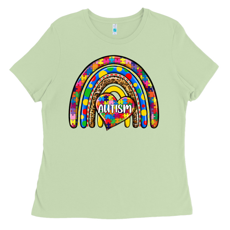 Autism Rainbow Ladies Tee by Zillion Design Studio | Teevron