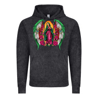 Vintage Black mexican flag wings our lady of guadalupe Vintage Hoodie - Artiststas