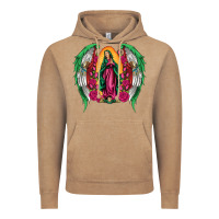 Vintage Coffee mexican flag wings our lady of guadalupe Vintage Hoodie - Artiststas