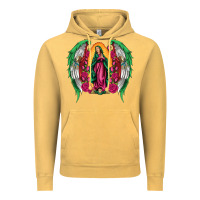 Vintage Mustard mexican flag wings our lady of guadalupe Vintage Hoodie - Artiststas
