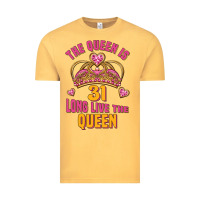 Vintage Mustard the queen is 31 long live the queen kopya Vintage Tee - Jasminsmagicworld