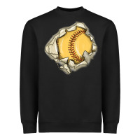 Black softball Heavyweight Sweatshirt - MaliasSmallBusiness