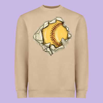 Softball Heavyweight Sweatshirt Designed By Maliassmallbusiness