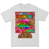 Dove Grey lgbtq kiss me  can cooler Premium Tee - HRA Design Shop