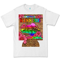 White lgbtq kiss me  can cooler Premium Tee - HRA Design Shop