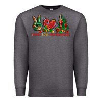 Charcoal Heather Peace love Nutcrackers Premium Sweatshirt - NancyCooperArtShop