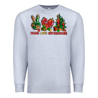 Heather Grey Peace love Nutcrackers Premium Sweatshirt - NancyCooperArtShop
