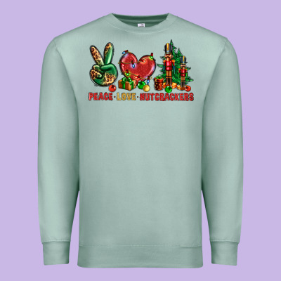 Peace Love Nutcrackers Premium Sweatshirt Designed By Nancycooperartshop