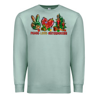 Seafoam Peace love Nutcrackers Premium Sweatshirt - NancyCooperArtShop
