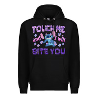 Black touch me and i will bite you Premium Hoodie - texasbilliewilder
