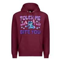Burgundy touch me and i will bite you Premium Hoodie - texasbilliewilder