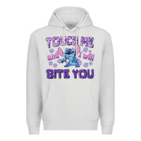 Dove Grey touch me and i will bite you Premium Hoodie - texasbilliewilder