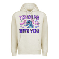 Oatmeal Heather touch me and i will bite you Premium Hoodie - texasbilliewilder