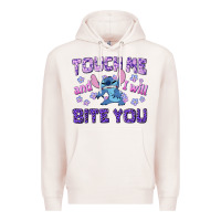 Pale Pink touch me and i will bite you Premium Hoodie - texasbilliewilder