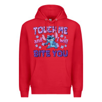 Red touch me and i will bite you Premium Hoodie - texasbilliewilder