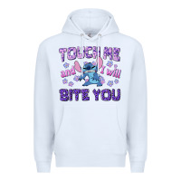 White touch me and i will bite you Premium Hoodie - texasbilliewilder