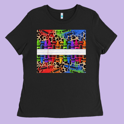 Personalized Crayons Ladies Tee Designed By Texasbilliewilder