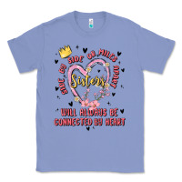 Colony Blue side by side or miles apart sisters will always be connected by heart Classic Tee - MaliasSmallBusiness