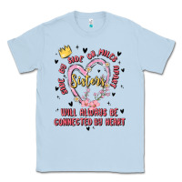 Dusty Blue side by side or miles apart sisters will always be connected by heart Classic Tee - MaliasSmallBusiness