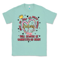 Seafoam side by side or miles apart sisters will always be connected by heart Classic Tee - MaliasSmallBusiness