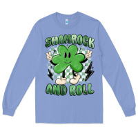 Colony Blue shamrock and roll Long Sleeve Tee - MaliasSmallBusiness