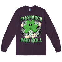 Plum shamrock and roll Long Sleeve Tee - MaliasSmallBusiness
