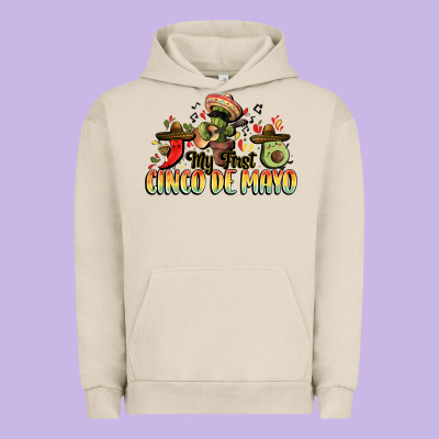 My First Cinco De Mayo Urban Hoodie Designed By Fadigitalartstudio